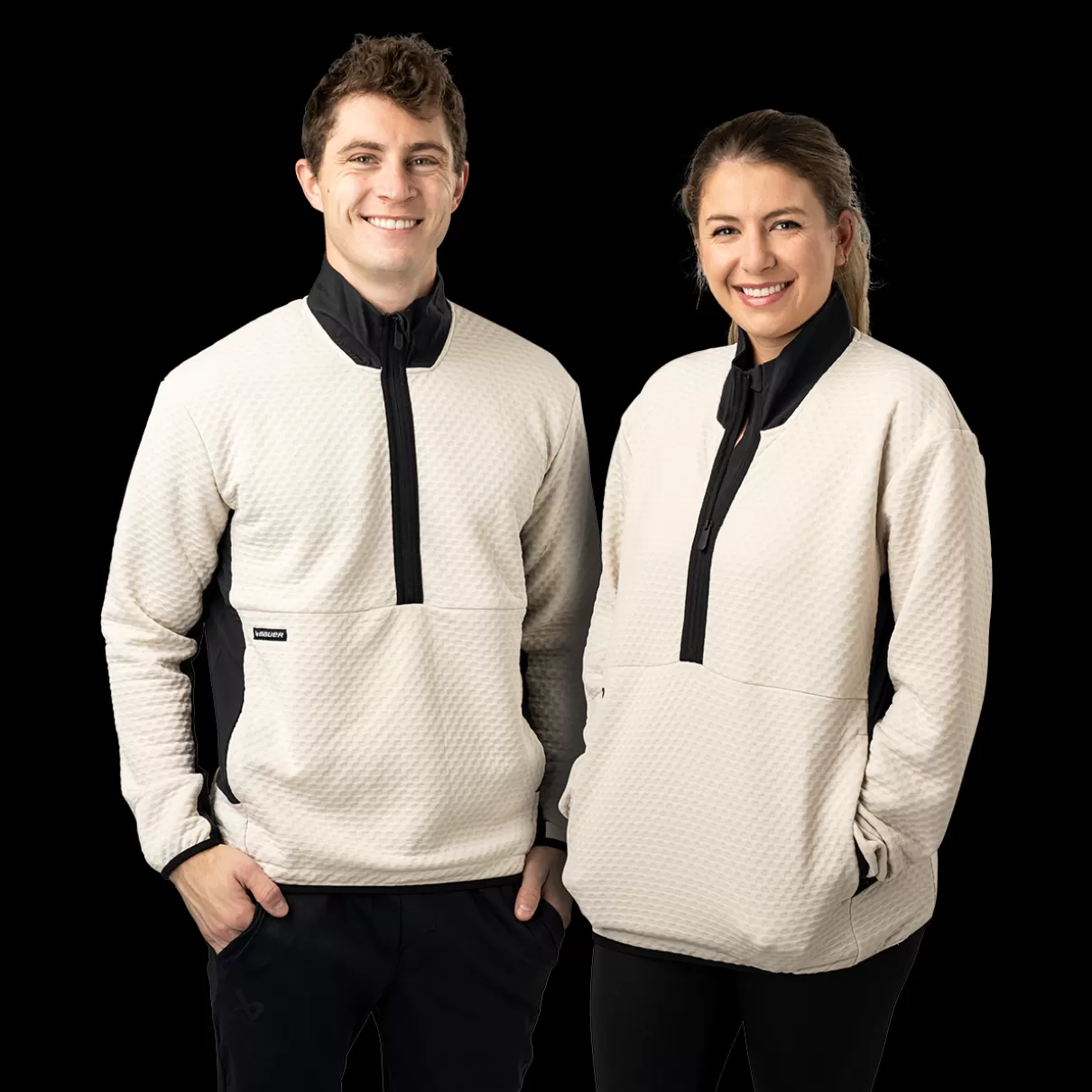 Shop BAUER FLC TEXTURED 1/2 ZIP